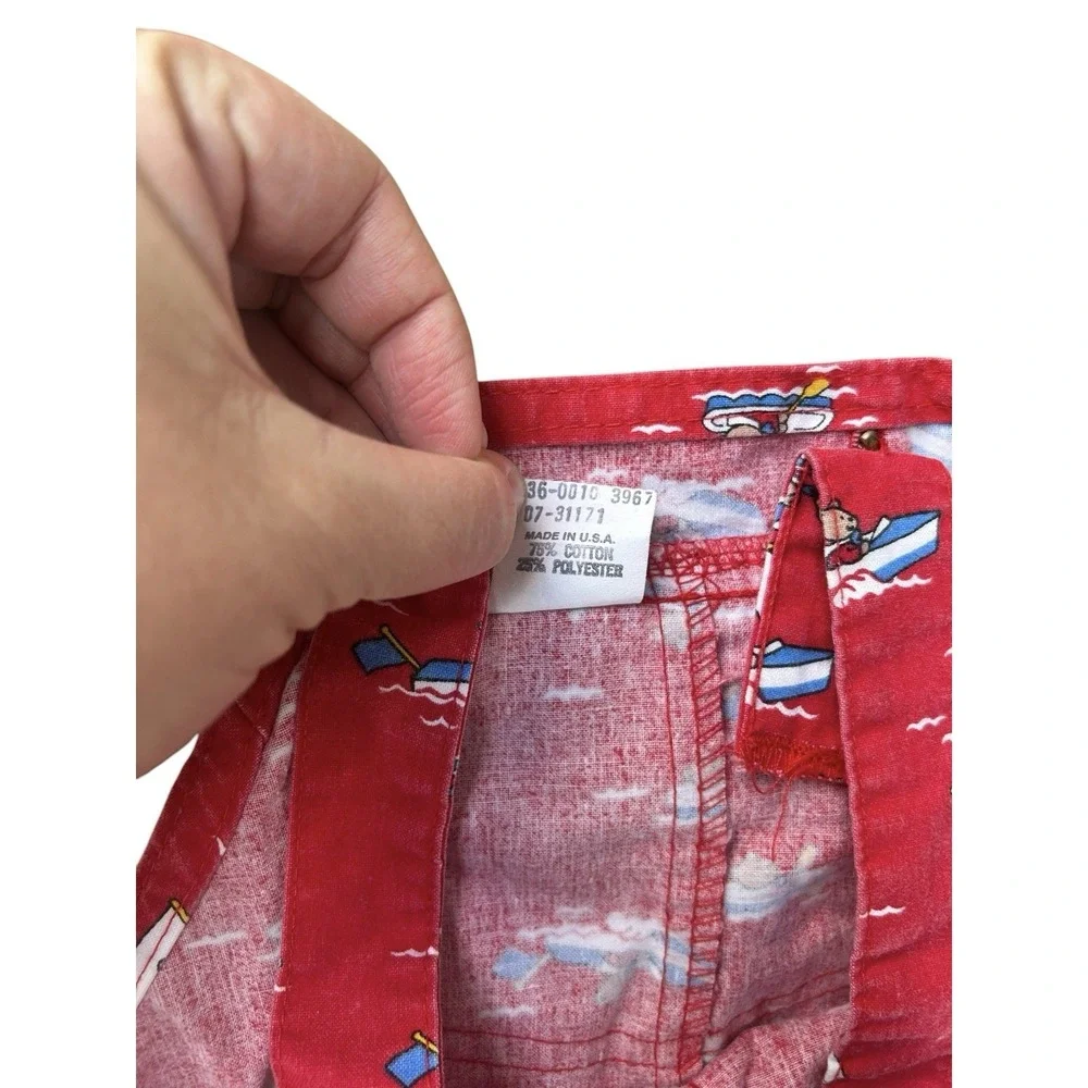 OshKosh B'gosh Vintage Nautical Sailor‎ Bear Bubble One-Piece Red 24 Mos 90s USA